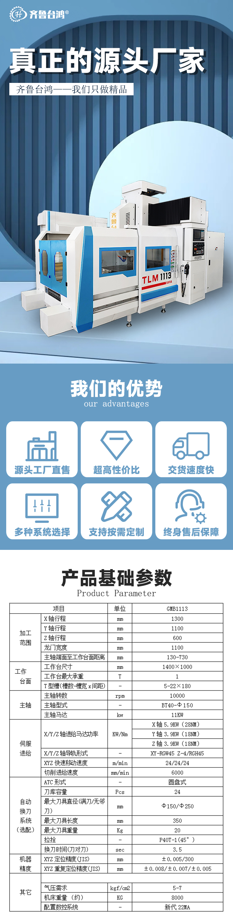 TLM1113龍門加工中心高精度臥式數控龍門銑床